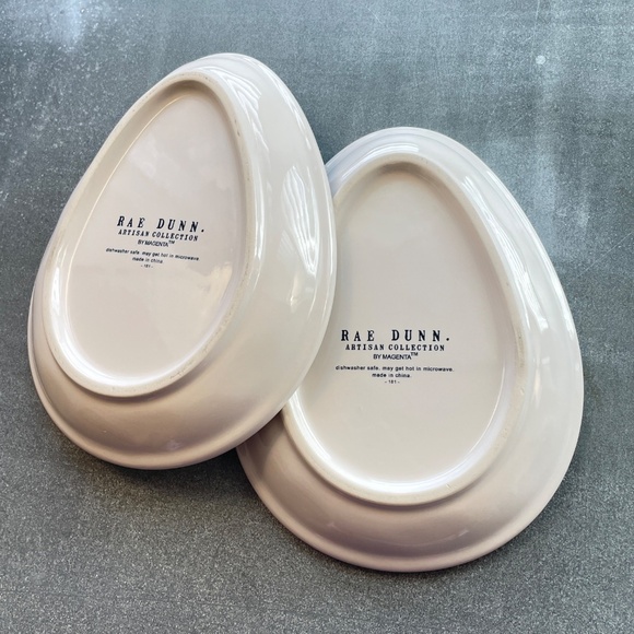 Rae Dunn Easter Egg Snack Plates Egg Hunt and Hop To It - Picture 5 of 5